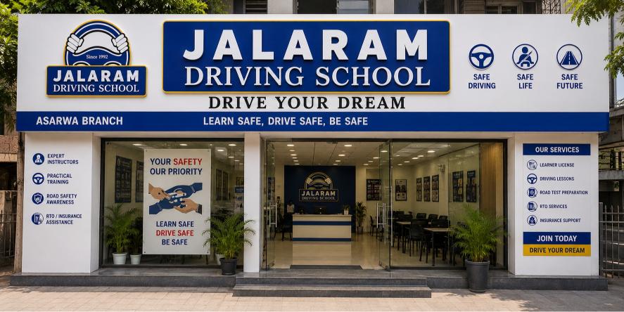 Jalaram Driving School Asarwa branch near New Civil Hospital Road, Ahmedabad
