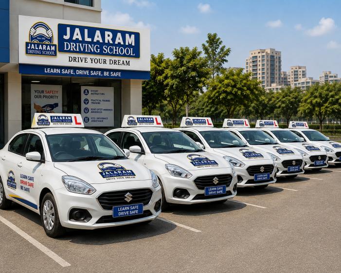 Jalaram Driving School training car fleet in Ahmedabad
