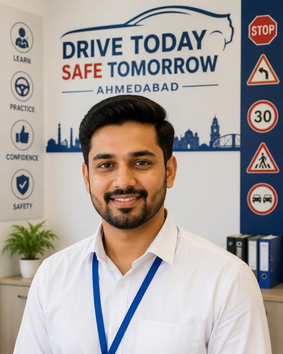 Senior driving instructor at Jalaram Driving School Ahmedabad